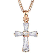 rose gold cross necklace