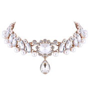 women white crystal choker