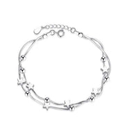 dainty silver chain bracelet women